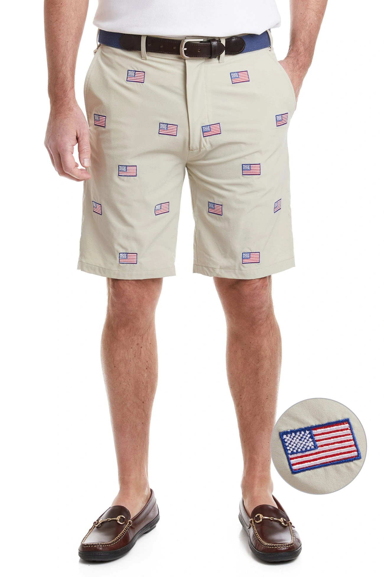 ACKformance Korte Kaki Broek met Vlag, Zomerse Vrijheid voor Jouw Avontuur!